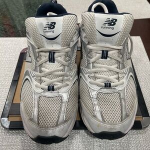 New Balance Dark Blue and White Sneakers